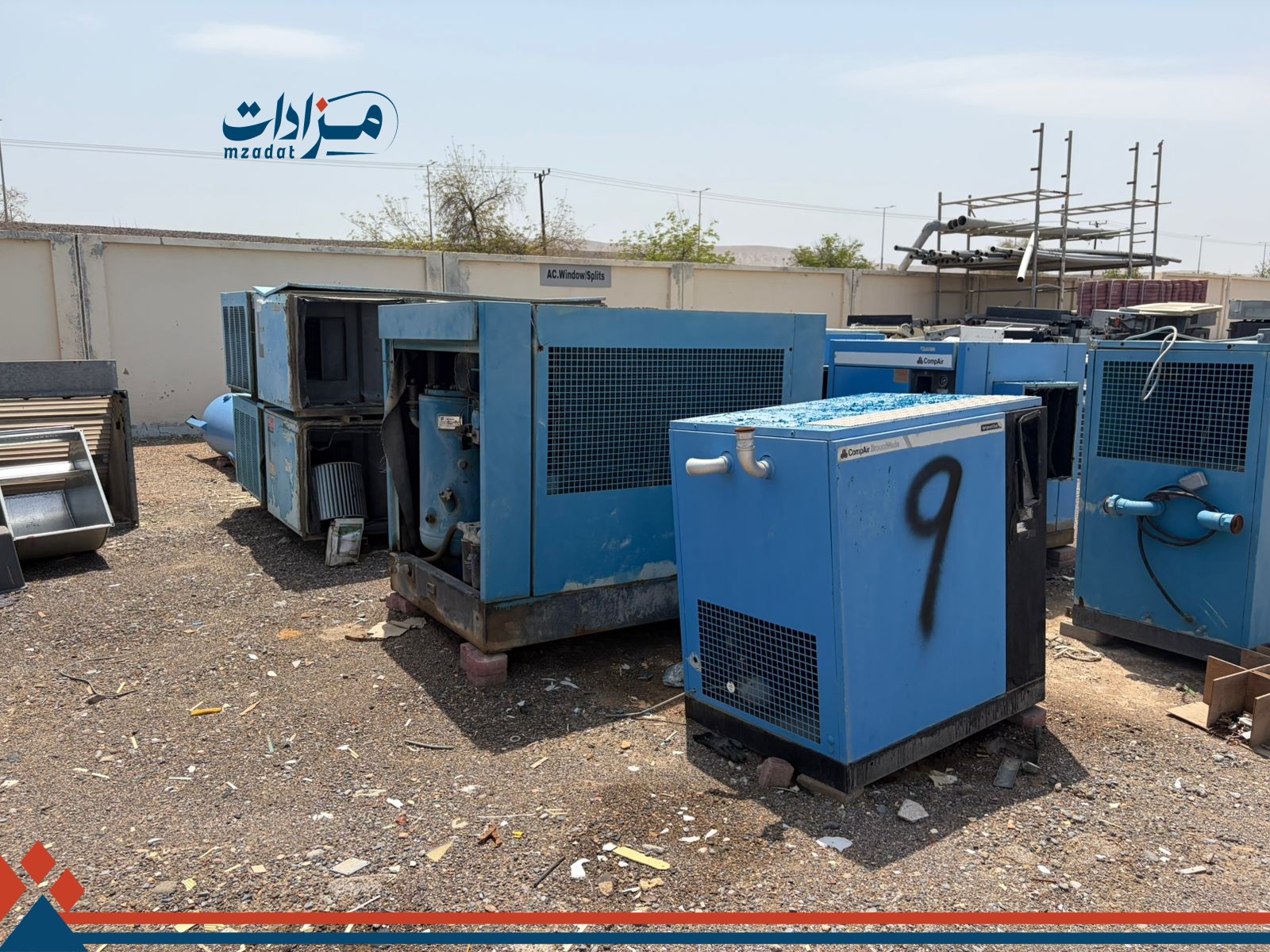 9-Generator ,Air Compressor ,Ducts